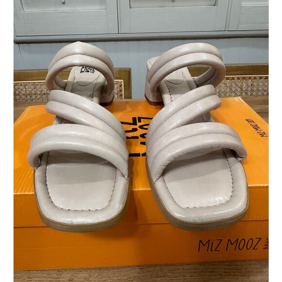 Miz Mooz NYC Oceana Heels Sandals Cream Leather Size 9/9.5 US 40 EU NIB Wedding - Picture 5 of 15